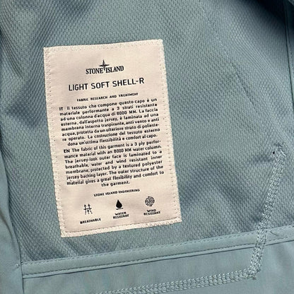 Stone Island Soft Shell Jacket In Baby Blue ( L )