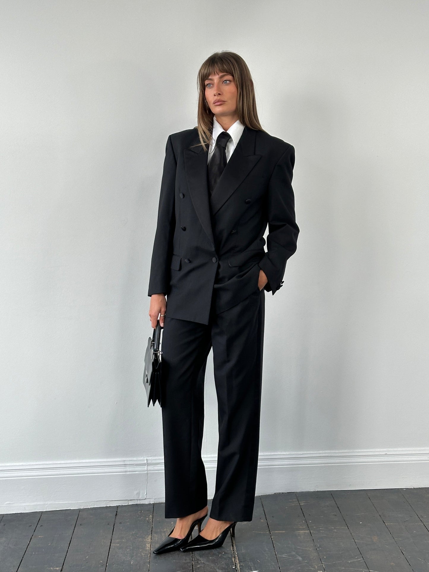 Pierre Cardin Wool Tuxedo Double Breasted Suit - 38R/W28-30