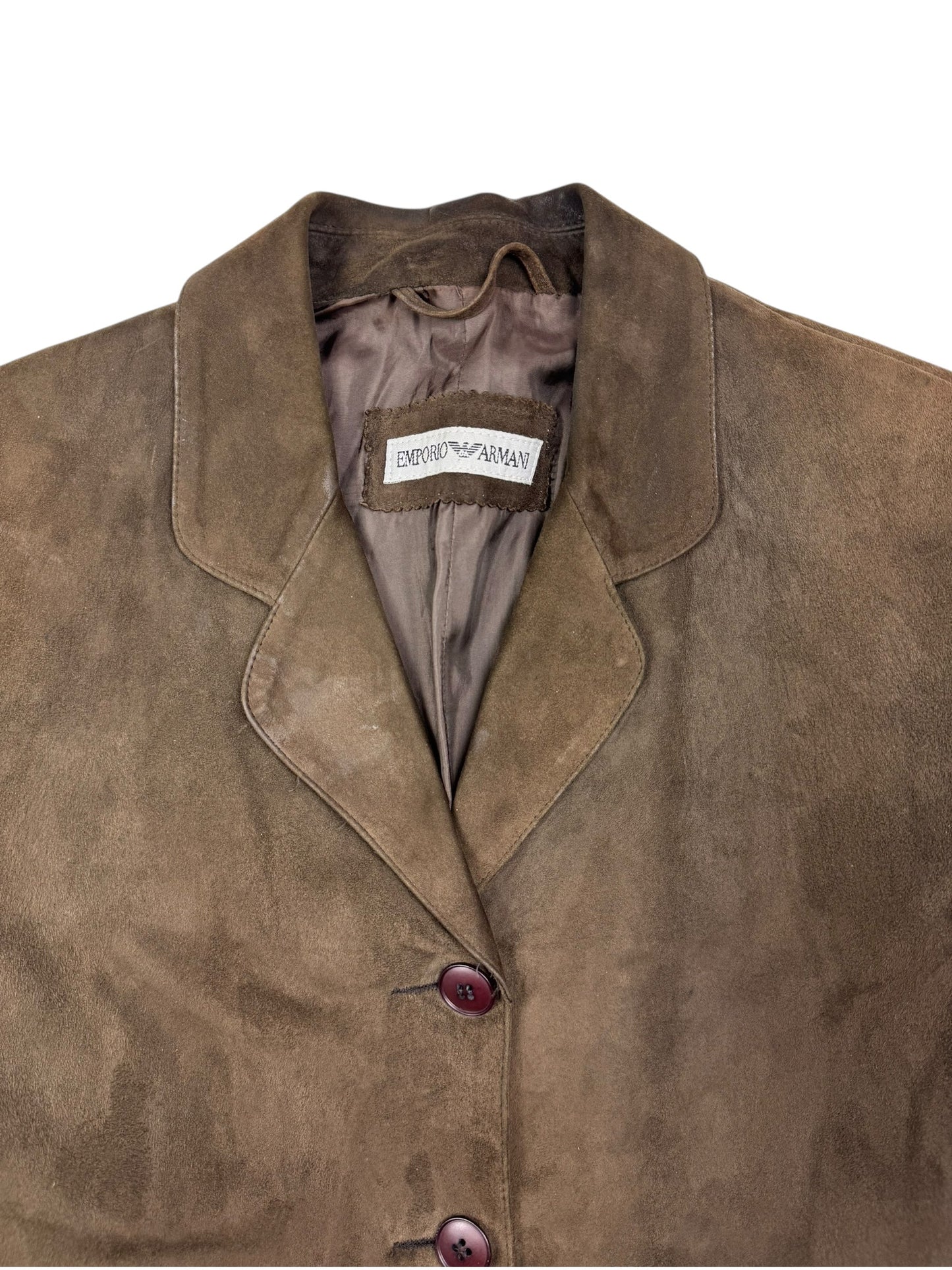 Emporio Armani suede jacket | Brown, Brown
