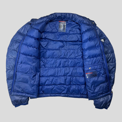 Prada 2013 Lightweight Packable Nylon Down Puffer + Bag - IT50 (M) | Blue