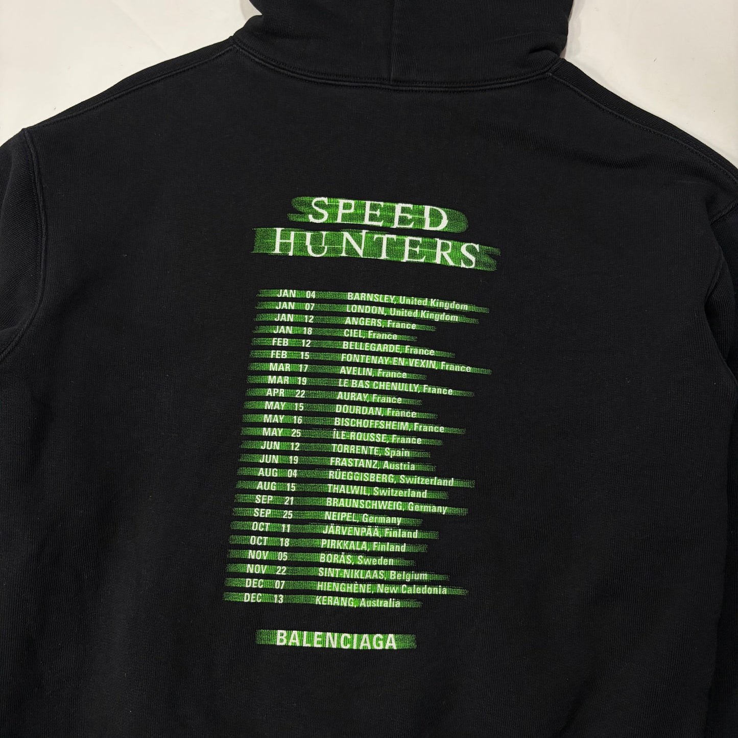 Balenciaga 2018 Speed Hunters Cropped Graphic Hoodie - S | Default Title, Black