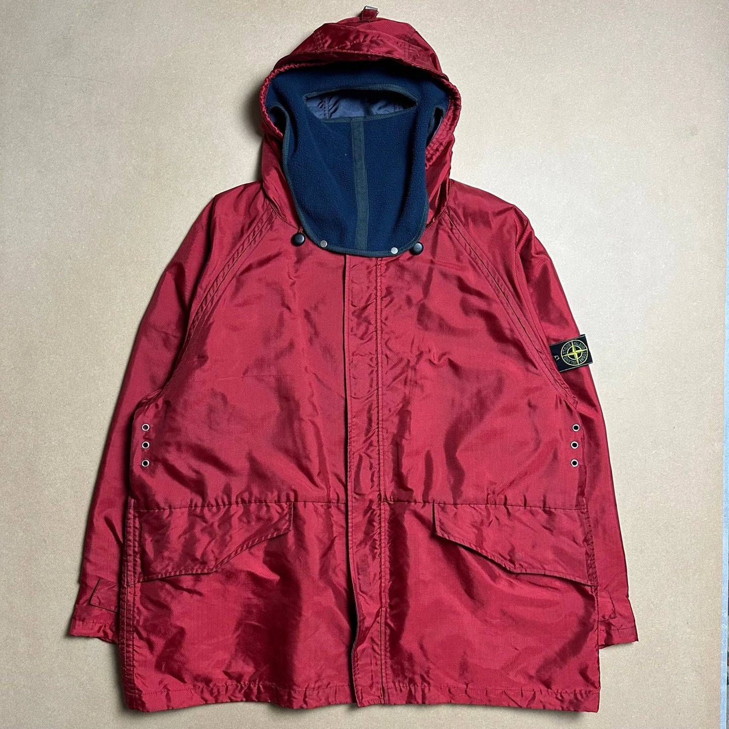 A/W 1993 Crimson Red Formula Steel Balaclava Parka