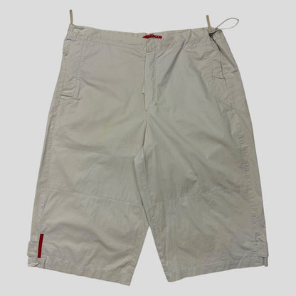 Prada Sport 2006 Technical Cotton Adjustable Long Shorts - L/XL