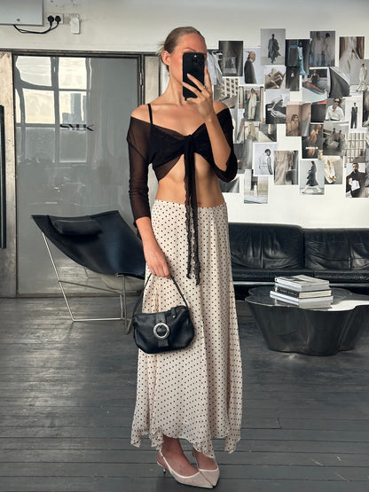 Italian Vintage 2000s Sheer Tie Cardigan - S