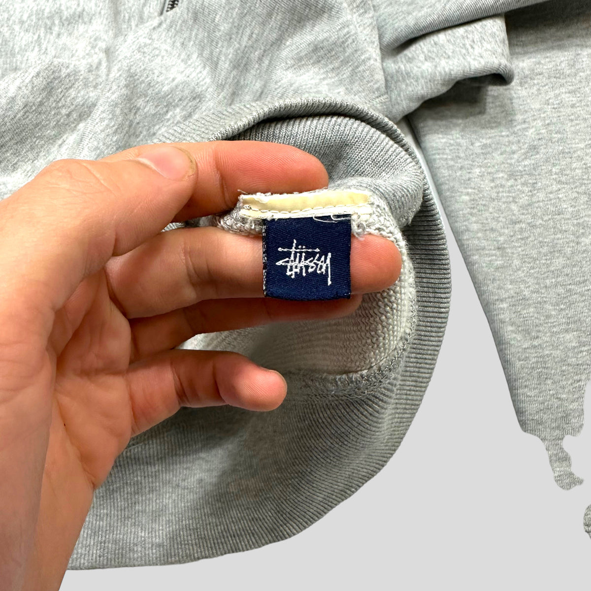 Stussy 90’s Embroidered Stock Logo Cotton Jacket - M/L | Medium, Grey