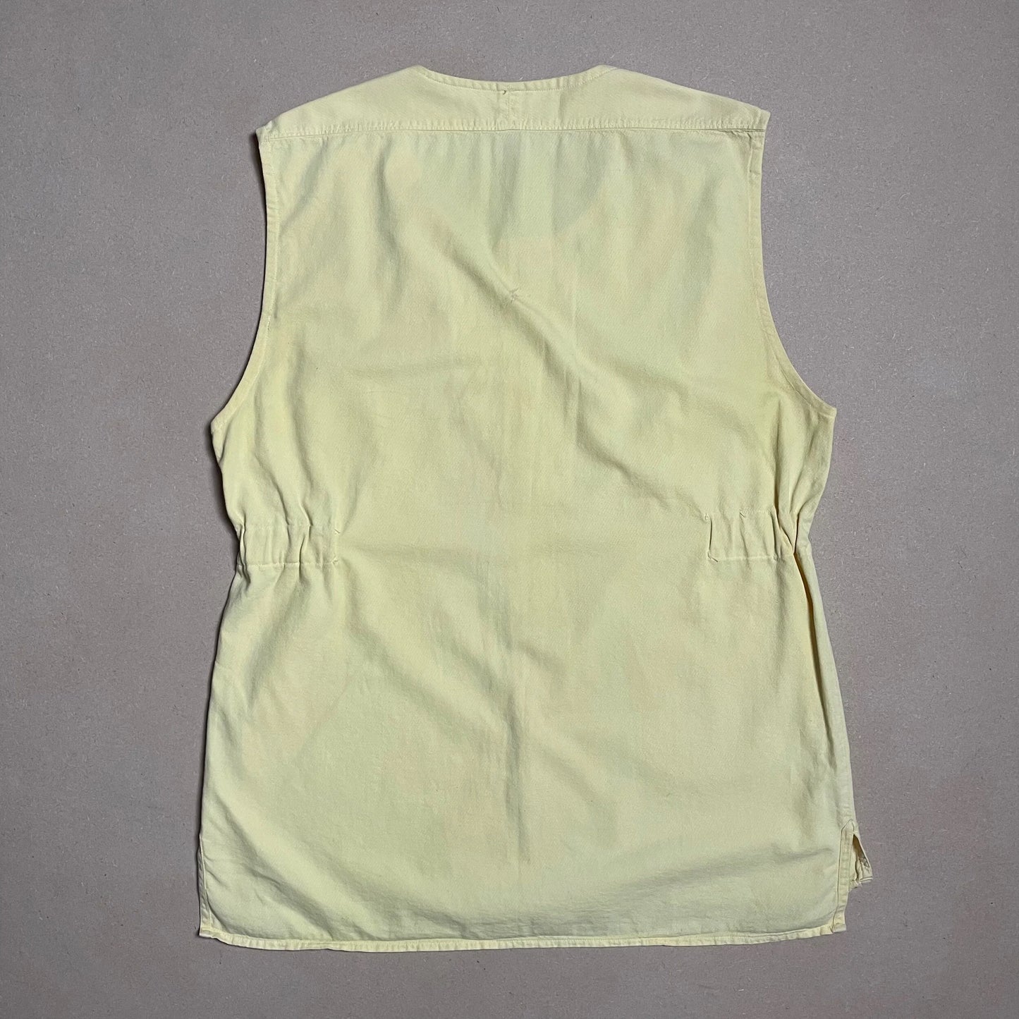 S/S 1995 Light Yellow Marina Spell Out Carpenters Vest