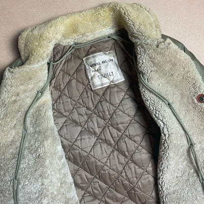 A/W 1989 Sage Green Raso Gommato Dual Layer Bomber