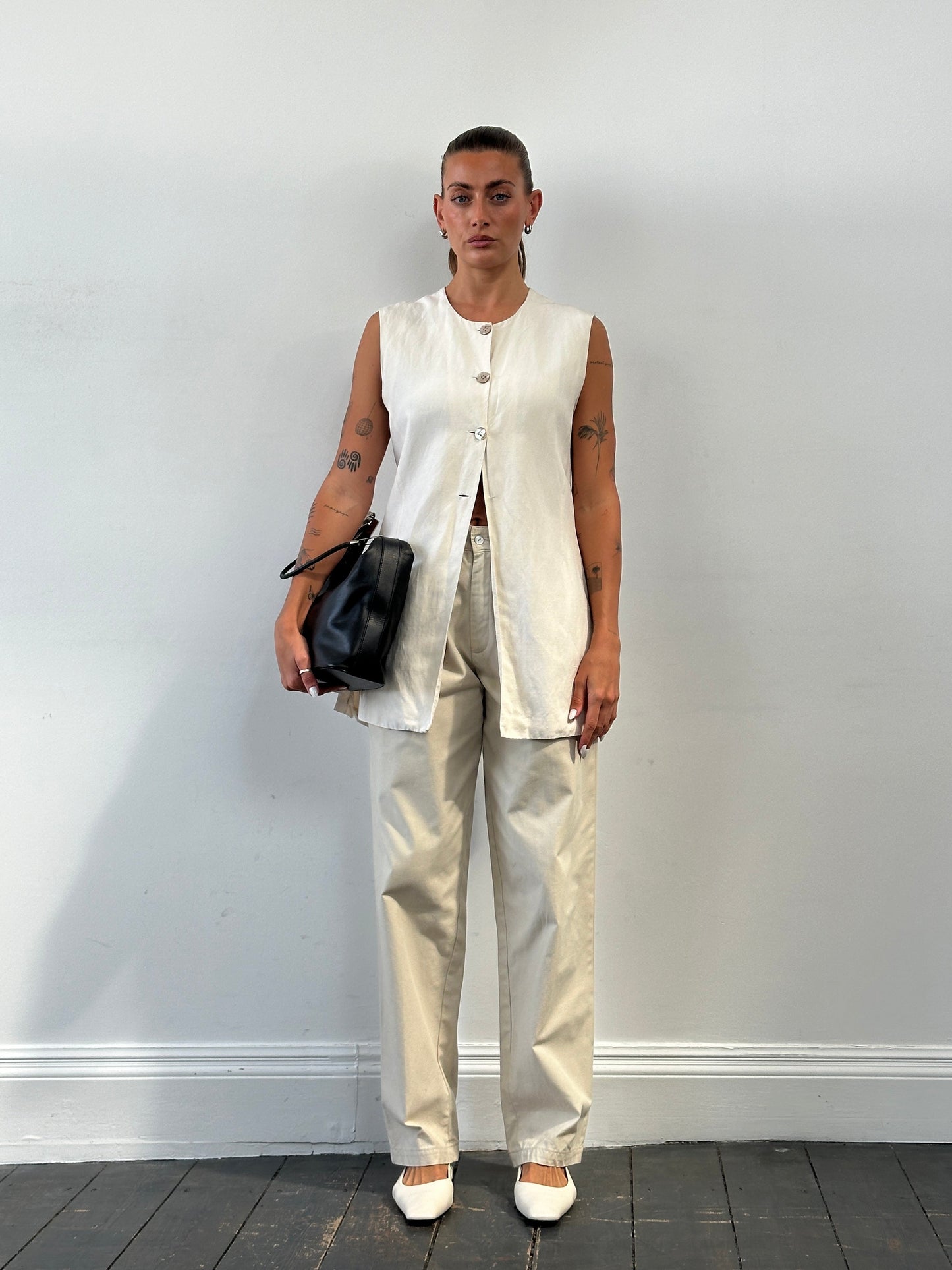 Vintage High Waisted Pleated Trousers - W28