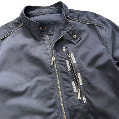 Moschino 00’s Sleeve Zipper Jacket M | Medium, Navy