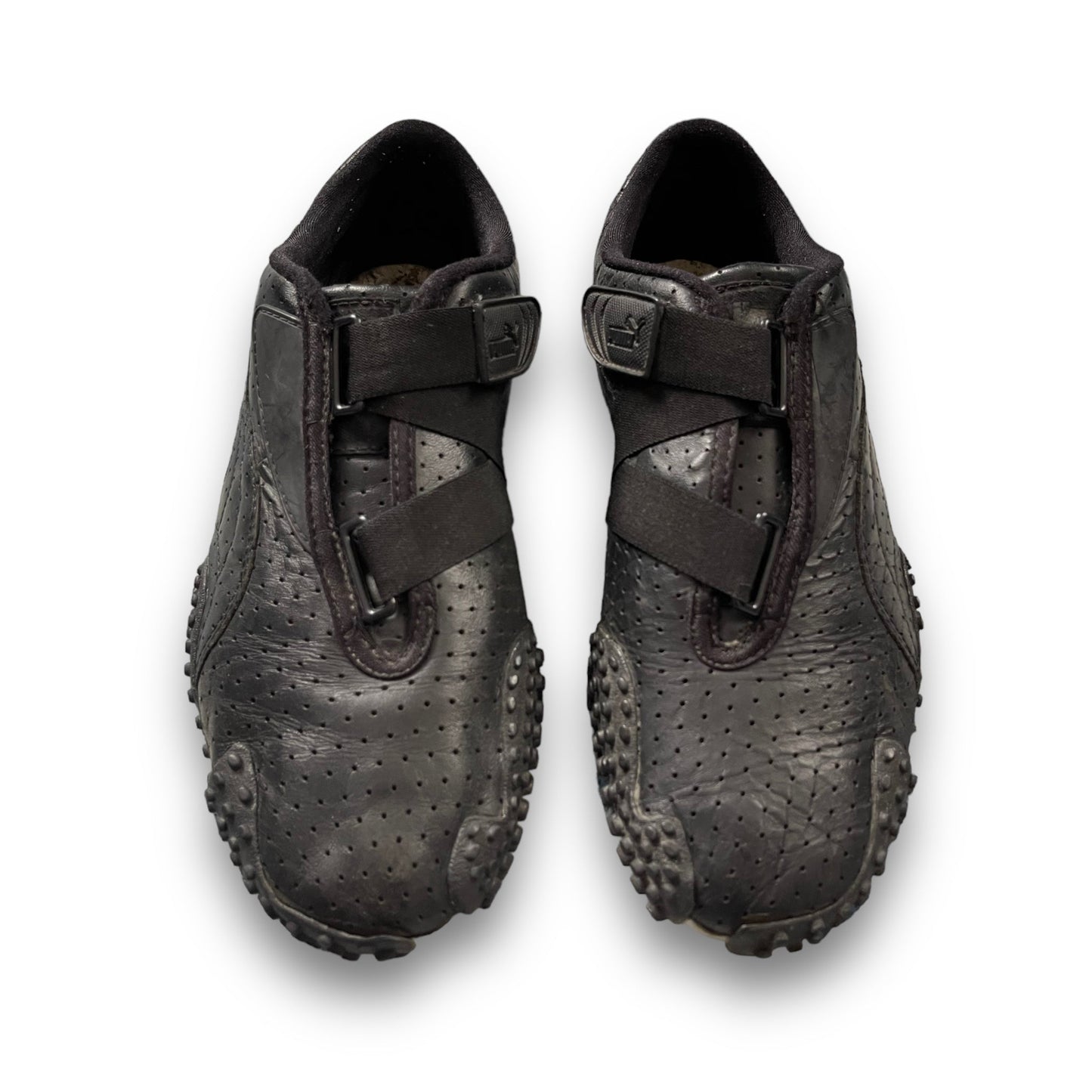 2000's Puma Mostro Black Perforated Leather (UK7) | Default Title, Black