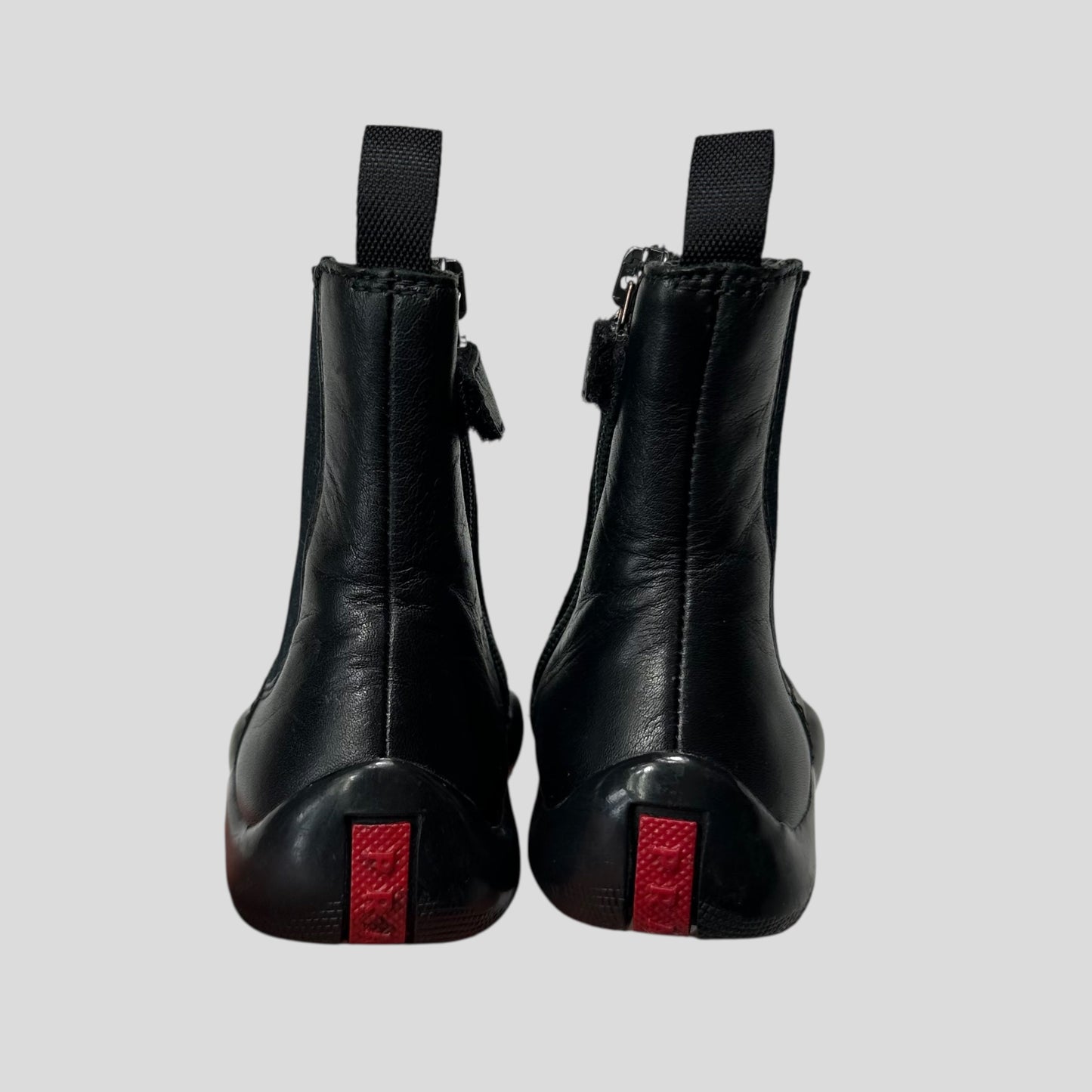 Prada Sport 00’s Leather Zip Baby Boots - 23 (1.5 - 2.5 years) | DEFAULT TITLE, Red