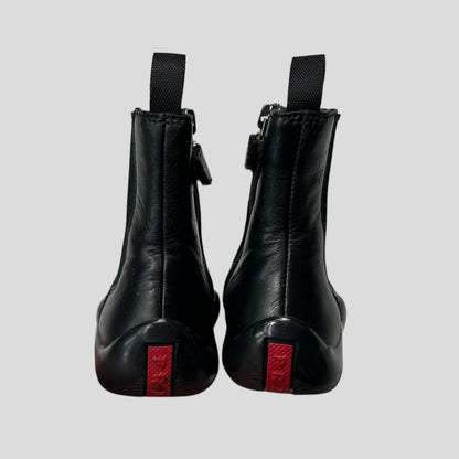Prada Sport 00’s Leather Zip Baby Boots - 23 (1.5 - 2.5 years) | DEFAULT TITLE, Red