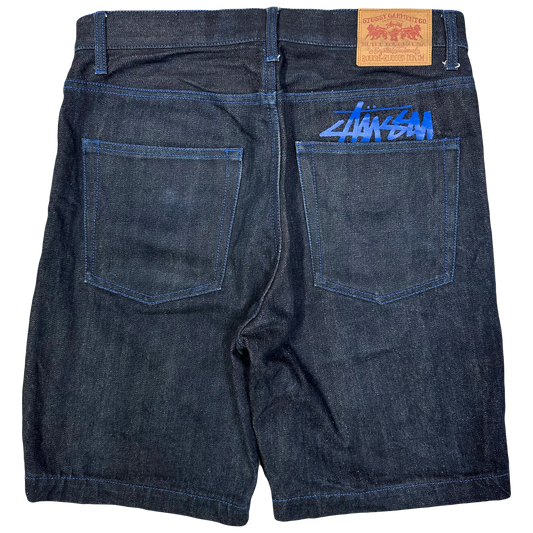 Stüssy Jorts With Blue Print ( W30 ) - 1036 Emporium