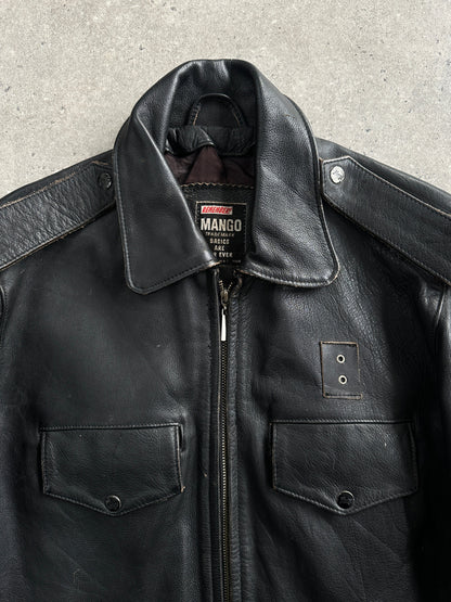 Vintage 1990s Aged Leather Jacket - M/L