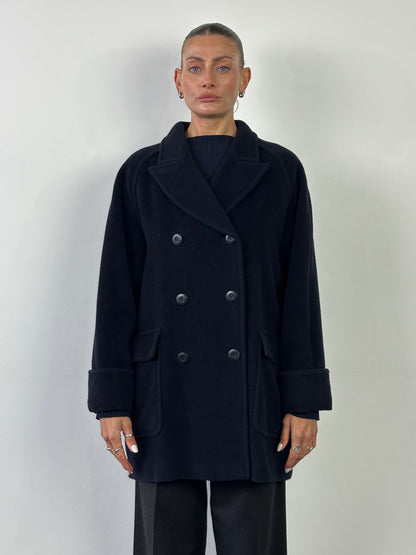 Marella Virgin Wool Cashmere Double Breasted Coat - L