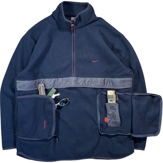 Nike 00’s 3D Quarter Zip Fleece Jacket XL | XL, Navy