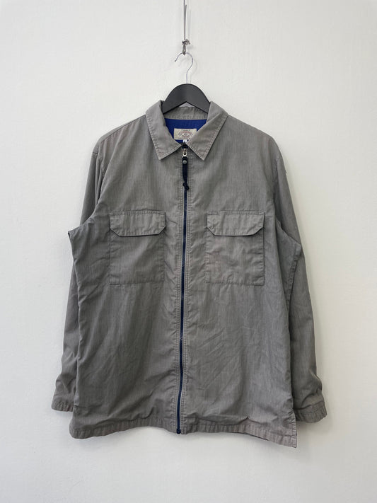 Armani Jeans 90s Zip-Through Overshirt Jacket | X-Large, Grey