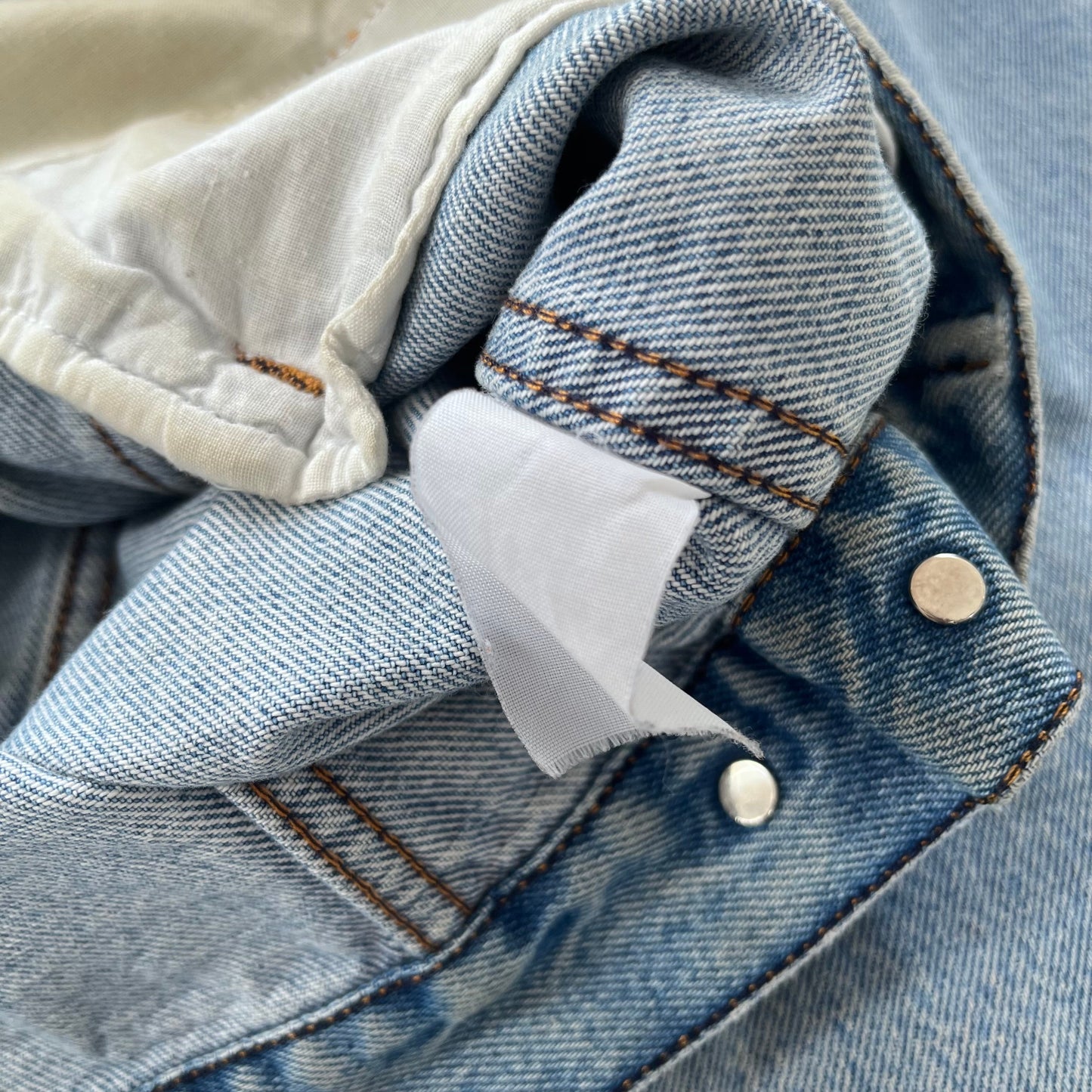 1990s armani jeans loose fit denim trucker jacket | Blue, Light Blue