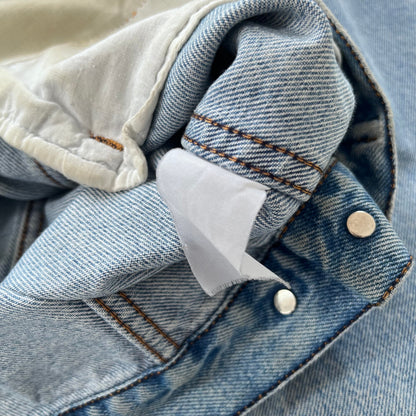 1990s armani jeans loose fit denim trucker jacket | Blue, Light Blue
