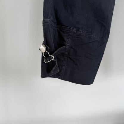 2000s emporio armani buckle capris | O/S, Navy