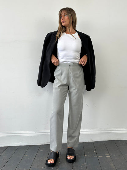 Marella Wool Blend High Waisted Tapered Leg Trousers - W28