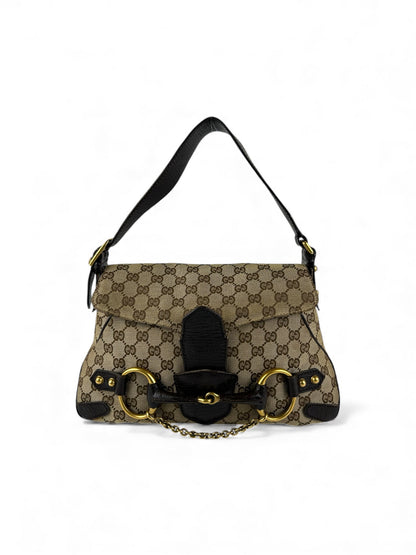 Vintage 90s Gucci Monogram Horsebit 1955 Shoulder Bag | O/S, Multicoloured