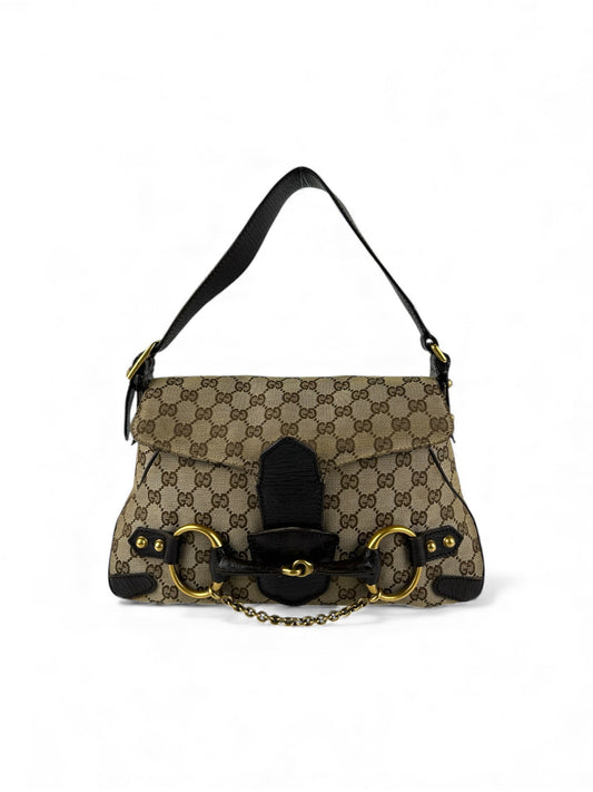 Vintage 90s Gucci Monogram Horsebit 1955 Shoulder Bag | O/S, Multicoloured