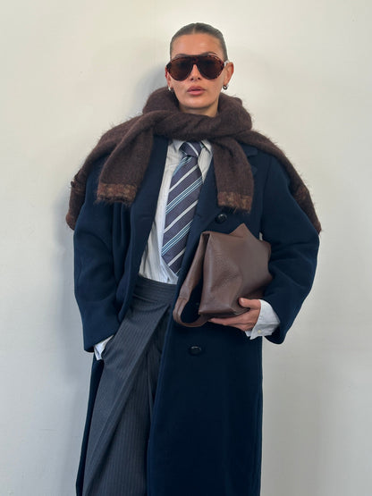 Christian Dior 1970s Pure Wool Single Breasted Coat - M