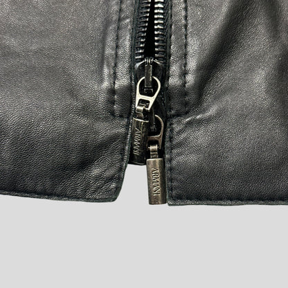 Armani Collezioni 90’s Nappa Leather Lined Chore Jacket - M/L | Default Title, Black