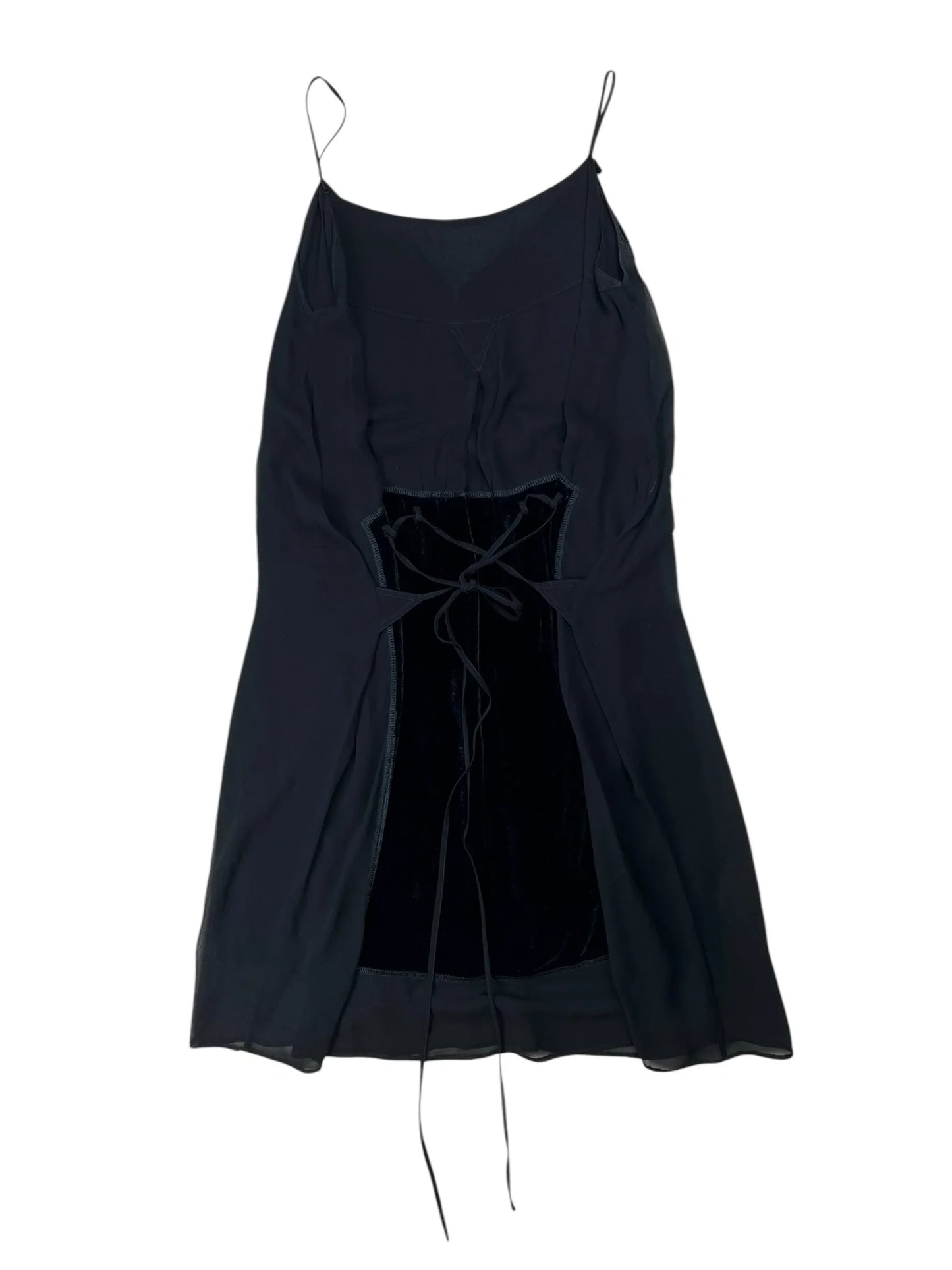 Miu Miu 1990s velvet sheer slip dress