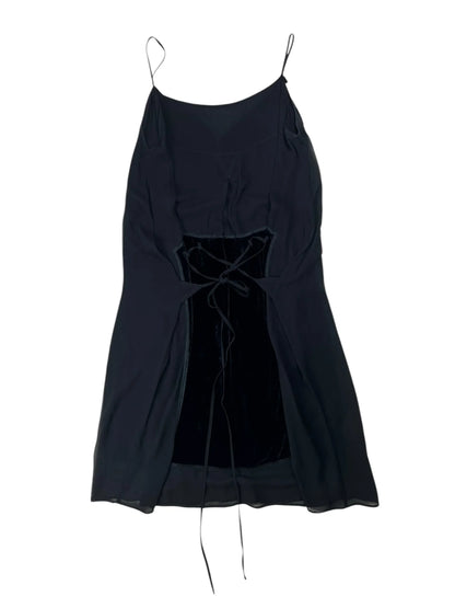 Miu Miu 1990s velvet sheer slip dress