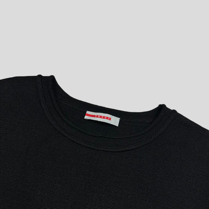 Prada Sport 2006 Ventilated Crewneck Knitted Jumper - S/M | Default Title, Black