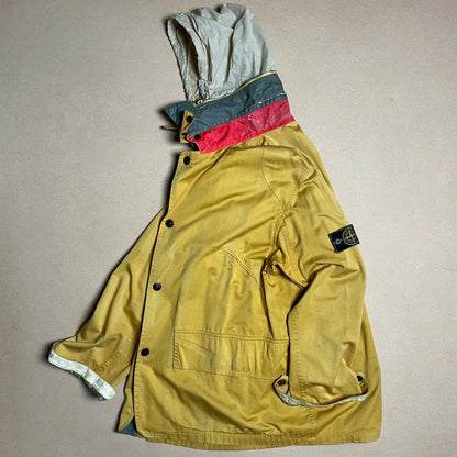 S/S 1990 Gold Yellow Hidden Reflective Collar Raso Gommato Safety Jacket