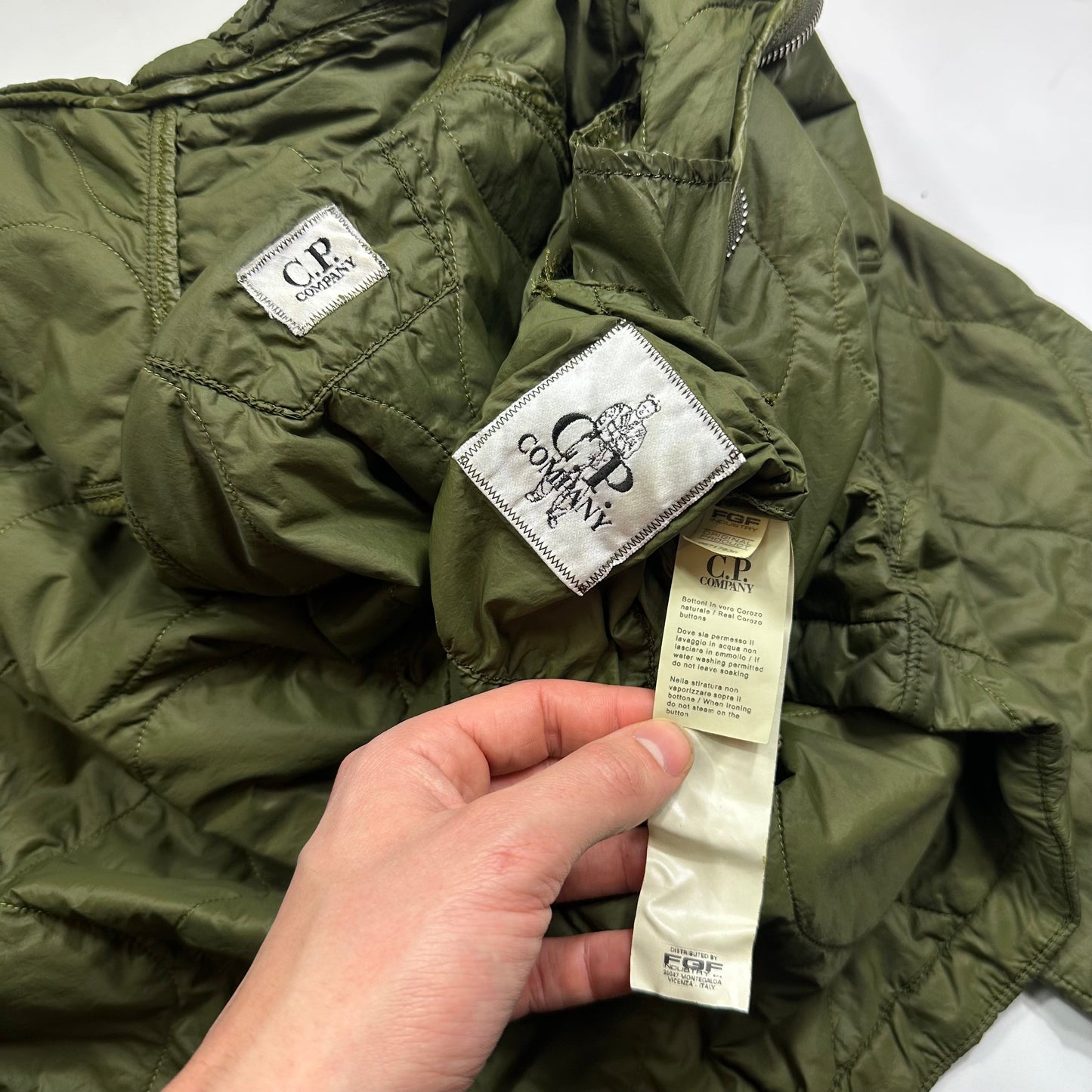 CP Company 00’s Onion Stitch Quilted Puffer Jacket - L | Default Title, Green