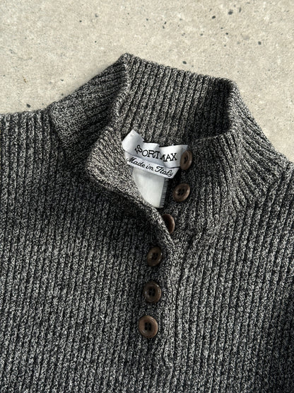 Sportmax Wool Fitted Ribbed Polo Jumper - S