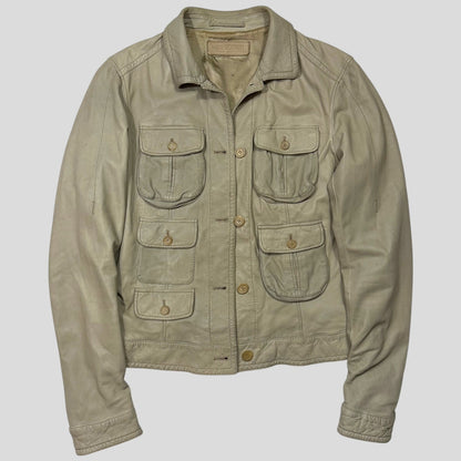 Neil Barrett 00’s Brad Pitt Leather Multipocket Moto Jacket - XS/S | Default Title, Multicoloured