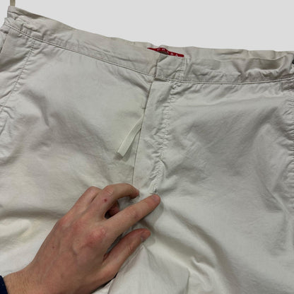 Prada Sport 2006 Technical Cotton Adjustable Long Shorts - L/XL