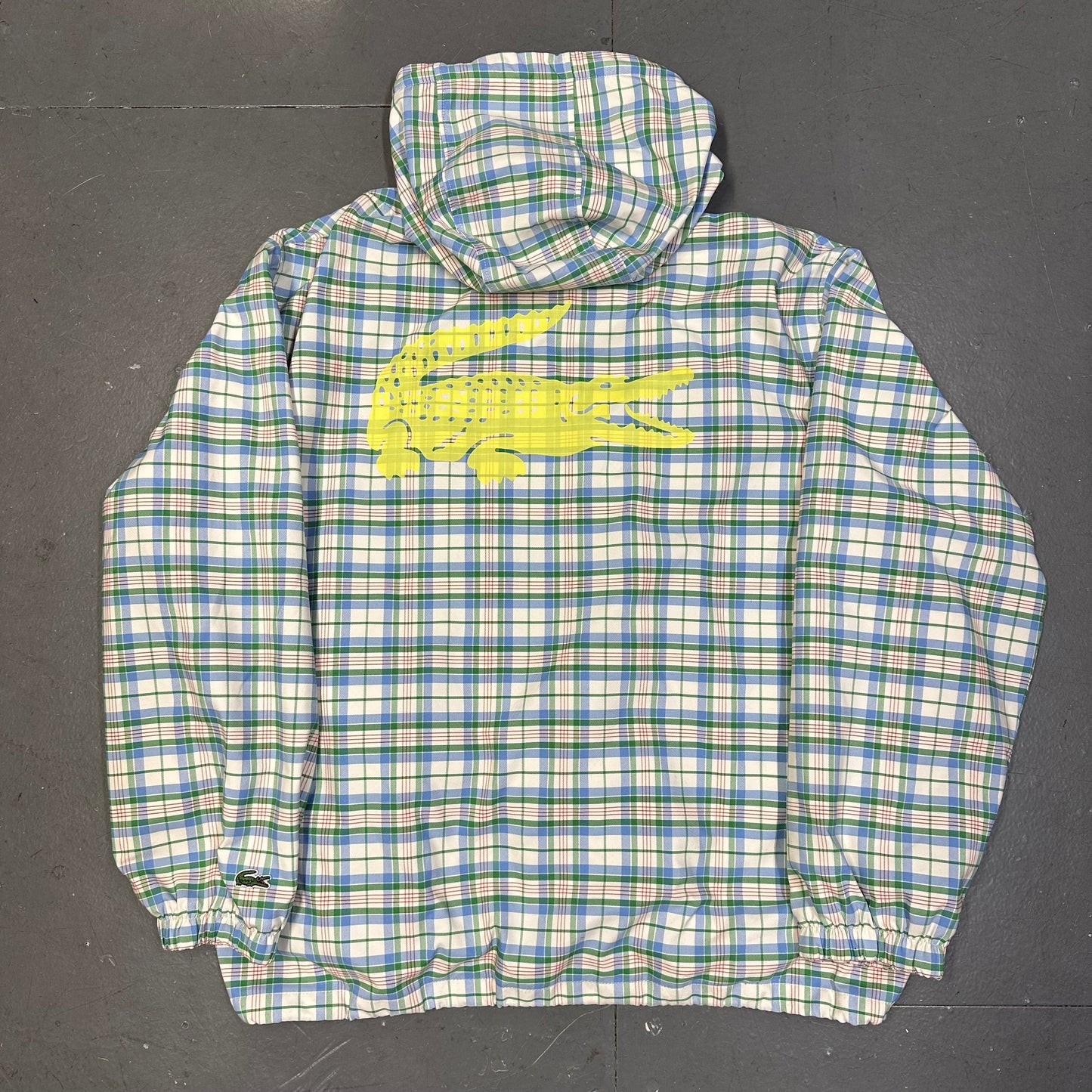 Lacoste Plaid Jacket In White (XL)