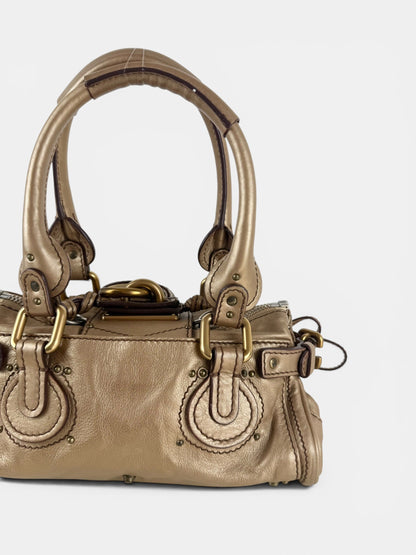 2007 Chloe Paddington Gold Leather GHW Mini Handbag | O/S, Multicoloured