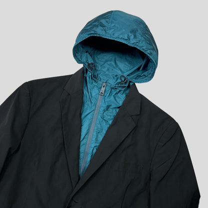 Prada 2017 Nylon Blazer Jacket with Removable Nylon Hood - IT50