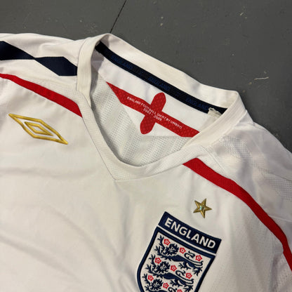 Umbro 2007/09 England Shirt In White (L) | Large, White