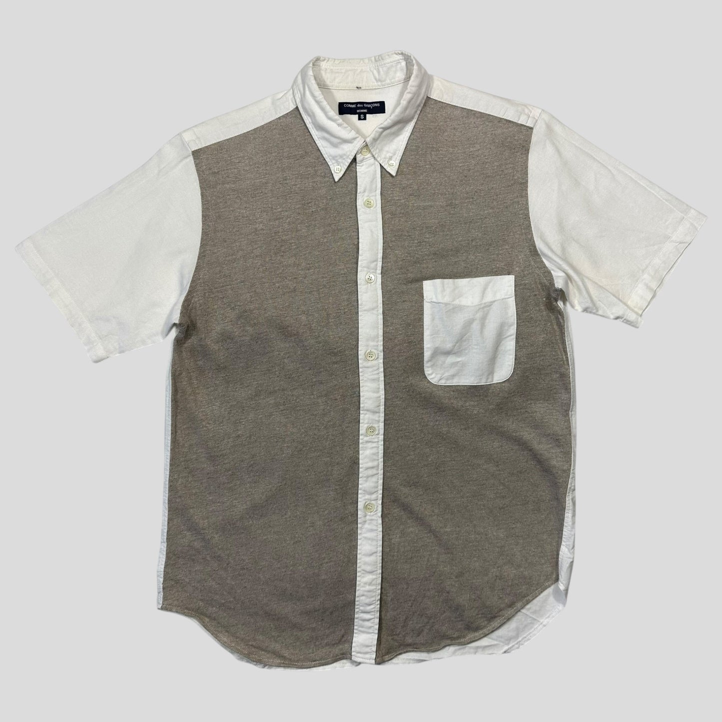 Comme Des Garçons Homme 2008 Linen Panelled Shirt - S/M | Default Title, Brown