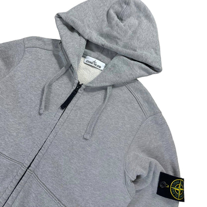 Stone Island Zip Up Thick Cotton Hoodie