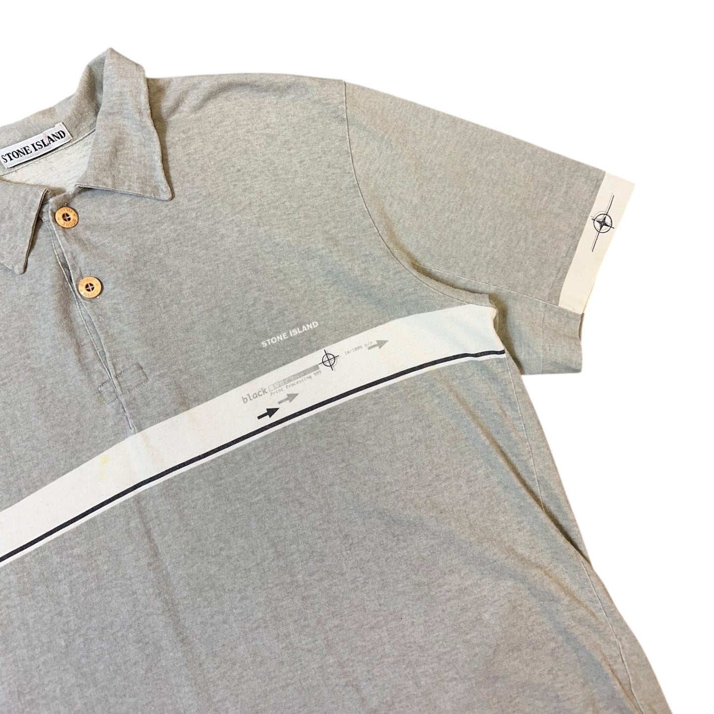 1999 Vintage Stone Island Grey Polo Shirt