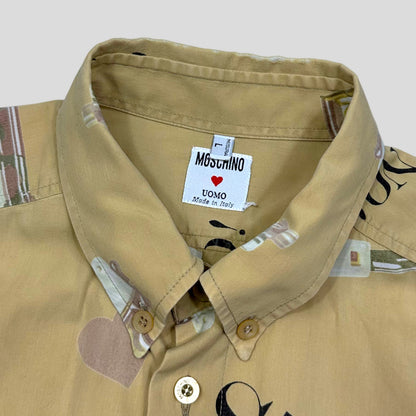 Moschino Uomo 80’s Mendini Pistol Shirt - L/XL | Large, Yellow