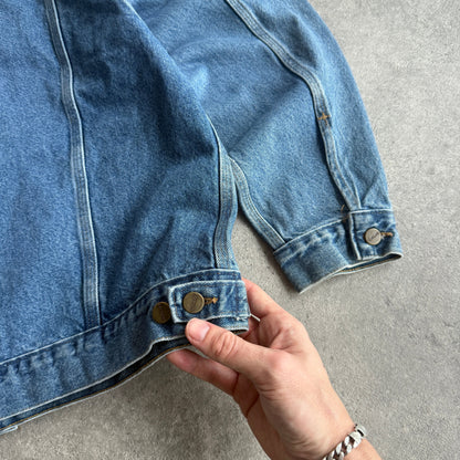 Carhartt 1990s J12DST heavyweight denim Chore jacket (L)