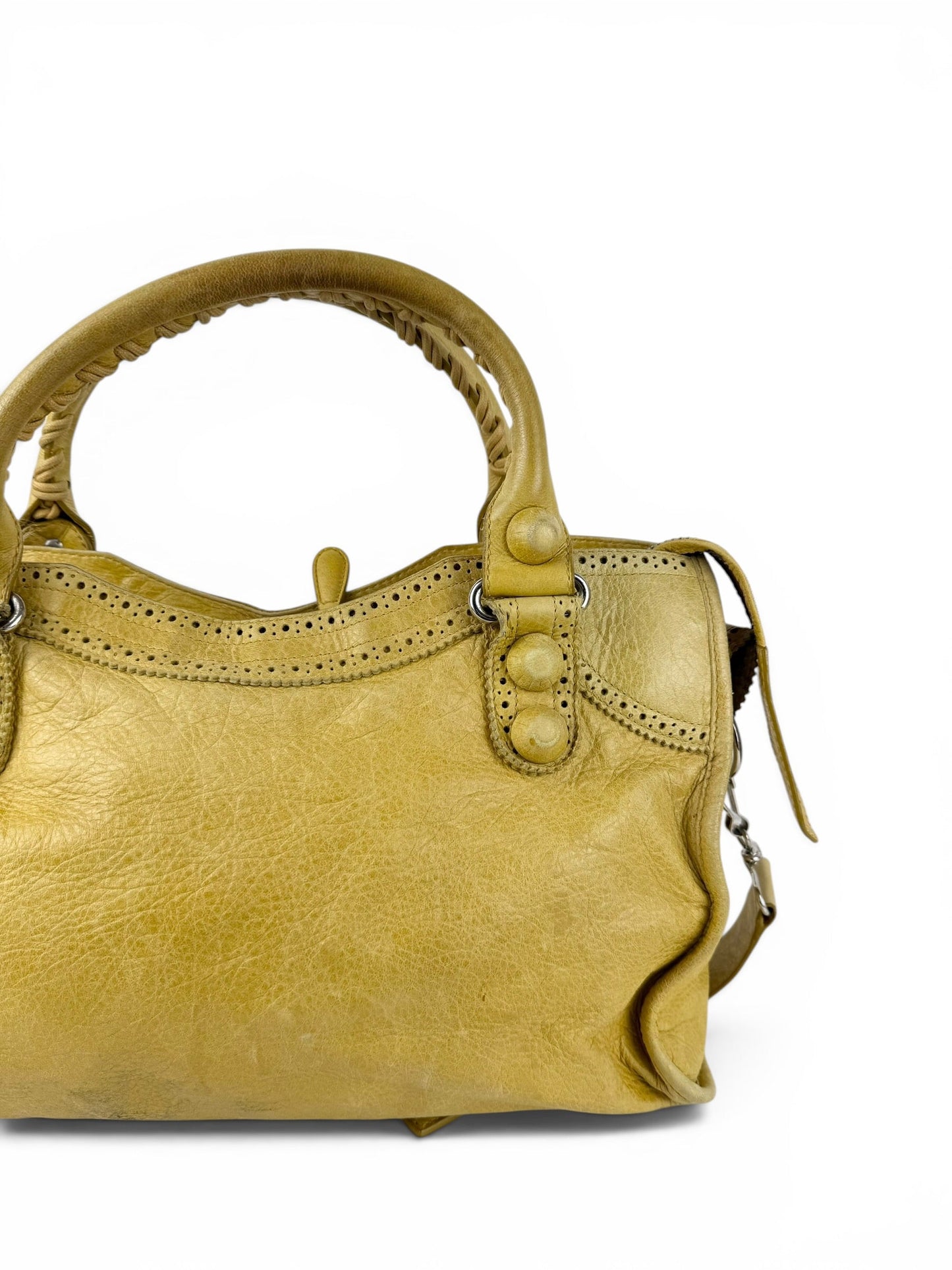2010 Balenciaga Giant City Punching Hole 2Way Handbag | O/S, Silver