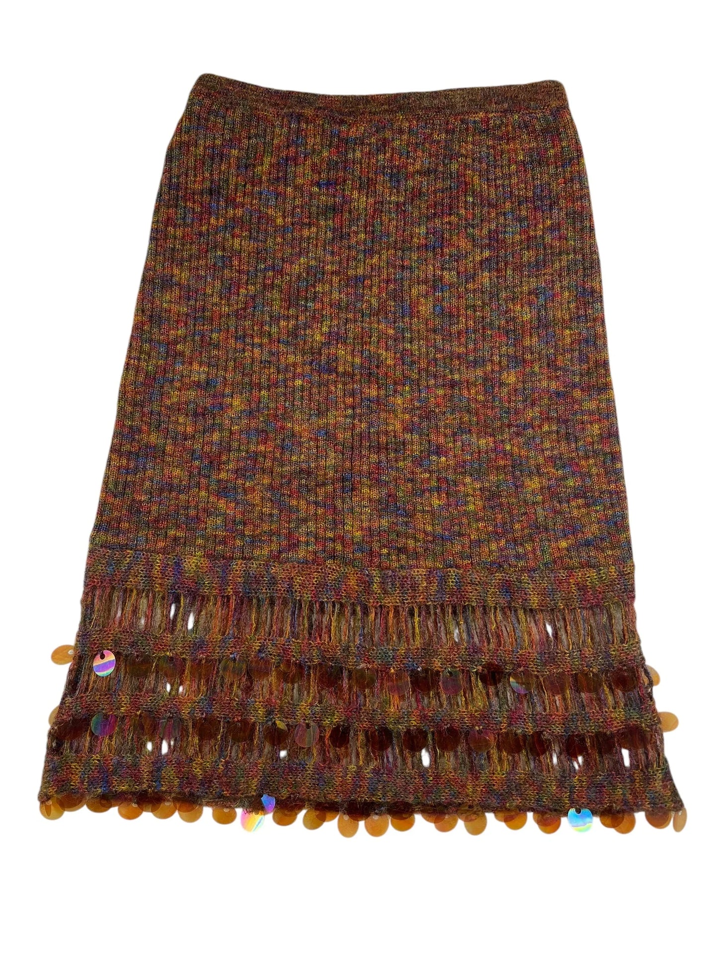 Christian Lacroix Bazar knit sequin skirt