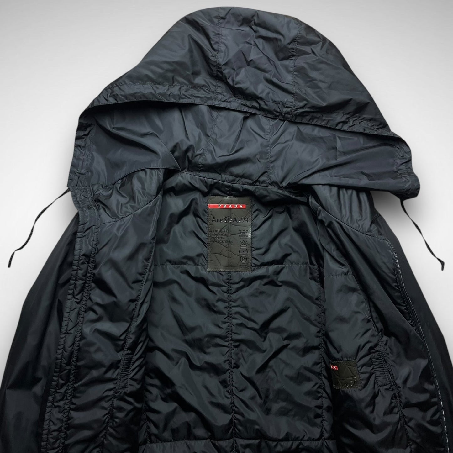 Prada Padded Nylon Overcoat (2000s)