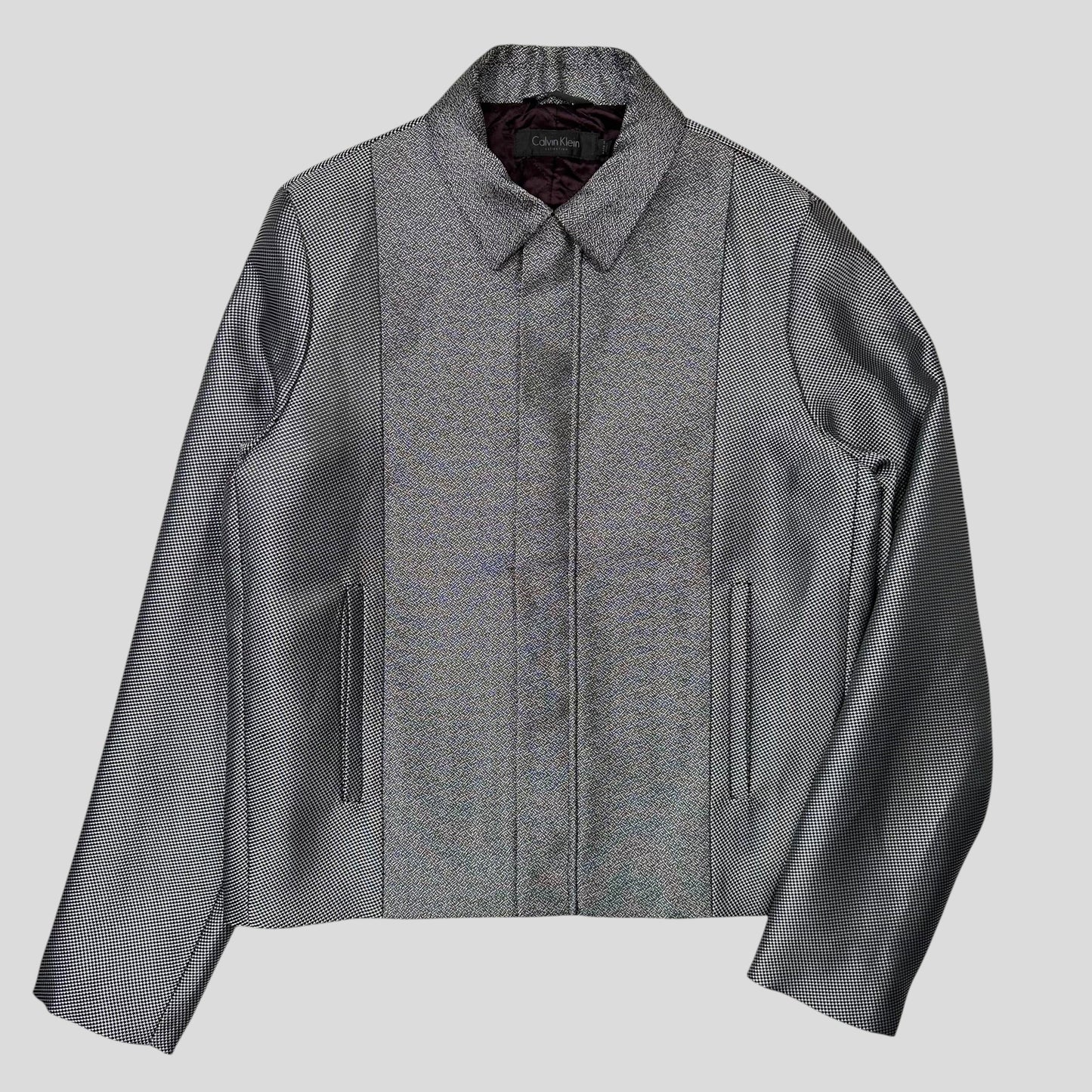 Calvin Klein Collection 2013 Runway Static Panelled Blouson Jacket - M | Default Title, Multicoloured